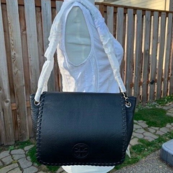 Tory Burch Marion Classic Black Leather Small Flap Shoulder Bag/Crossbody Bag - Picture 7 of 13